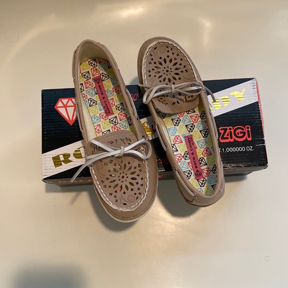 Rock & Candy by Zigi tan slip ons
